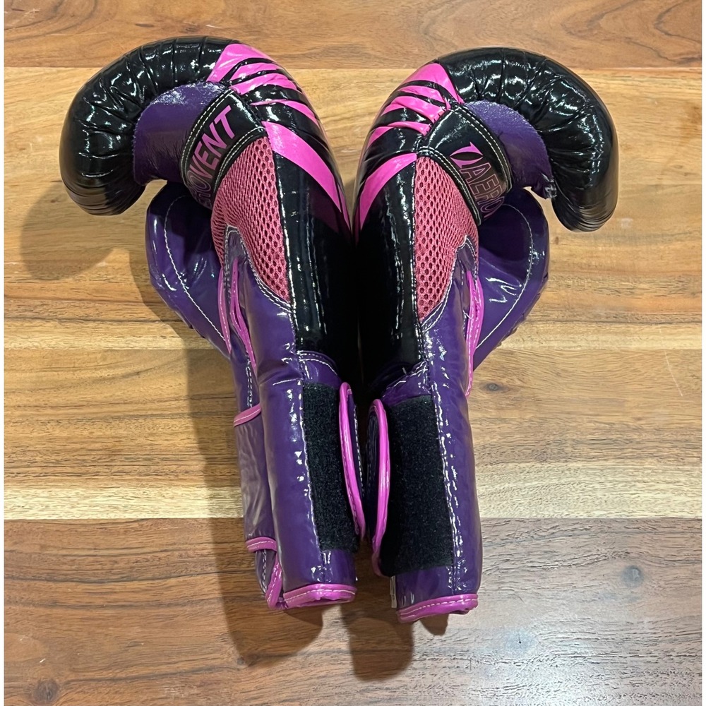 Title Aerovent Boxing Gloves Purple Pink Black Training Sparring Size Medium - Picture 11 of 11